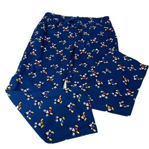 Disney Parks Mickey Mouse Sz XL Scrub Lounge Pajama Pants Unisex Drawstring